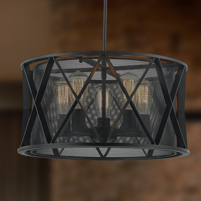Nautilus Matte Black 5 Light Pendant - Pendants
