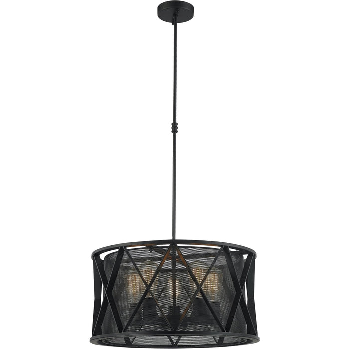 Nautilus Matte Black 5 Light Pendant - Pendants