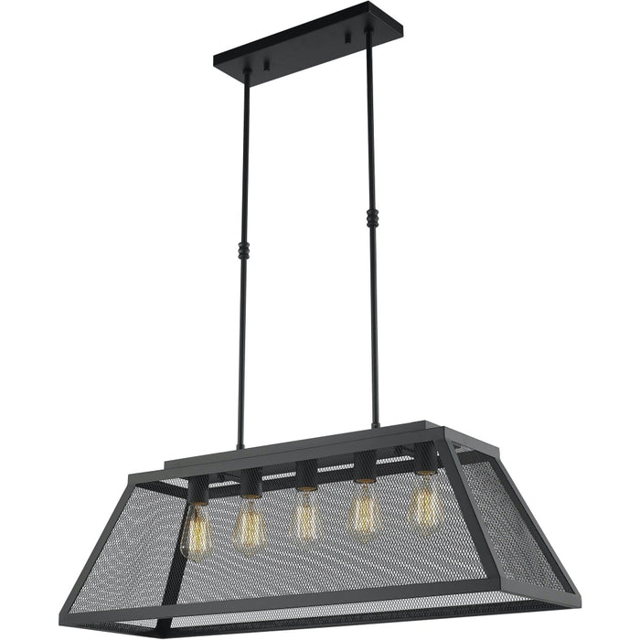 Nautilus Matte Black 5 Light Pendant - Pendants