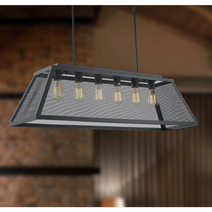 Nautilus Matte Black 6 Light Pendant - Pendants