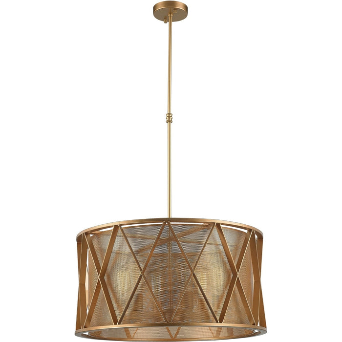Nautilus Matte Gold 6 Light Pendant - Pendants