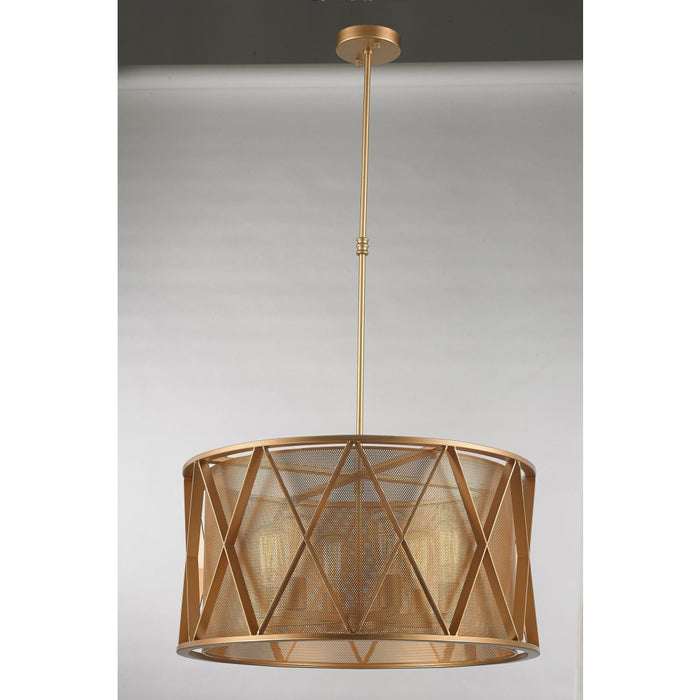 Nautilus Matte Gold 6 Light Pendant - Pendants
