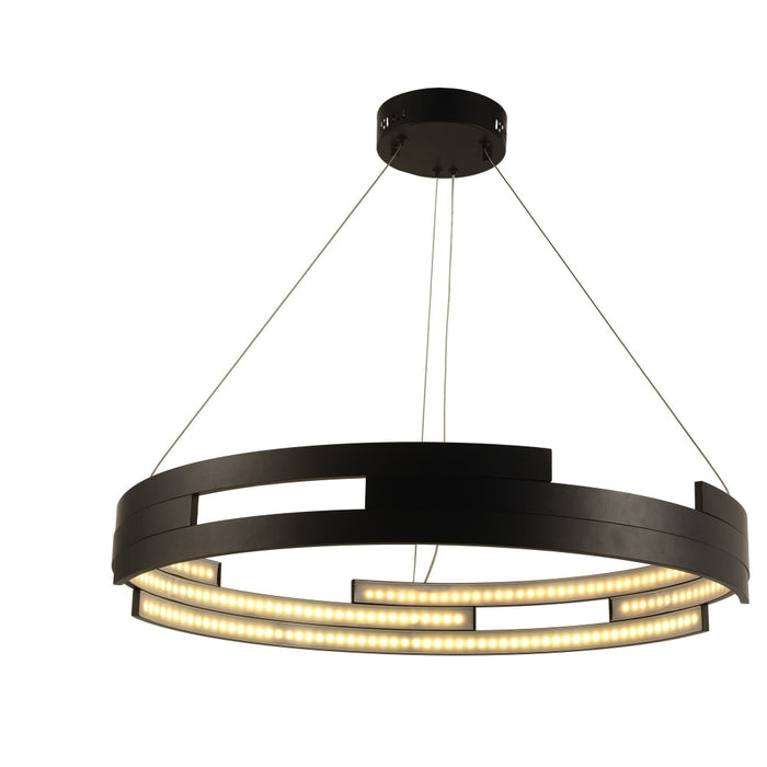 Nexus Matte Black 1 Light LED Chandelier - Chandeliers