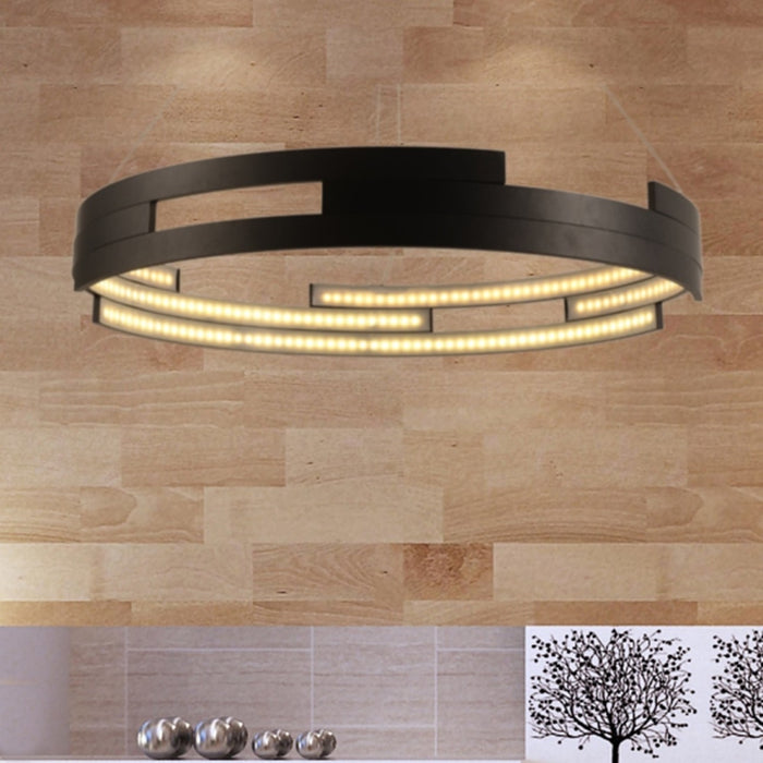 Nexus Matte Black 1 Light LED Chandelier - Chandeliers