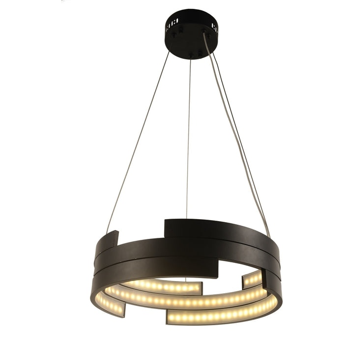 Nexus Matte Black 1 Light LED Chandelier - Chandeliers