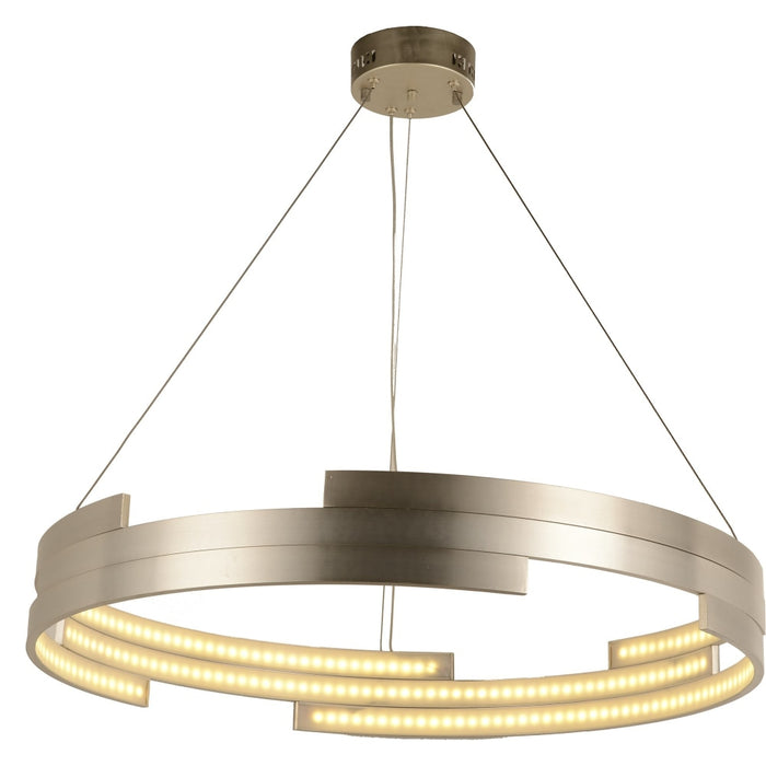 Nexus Matte Nickel 1 Light LED Chandelier - Chandeliers