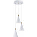 Norsk White / Metallic Gold LED Multi-Light Pendant - Pendants