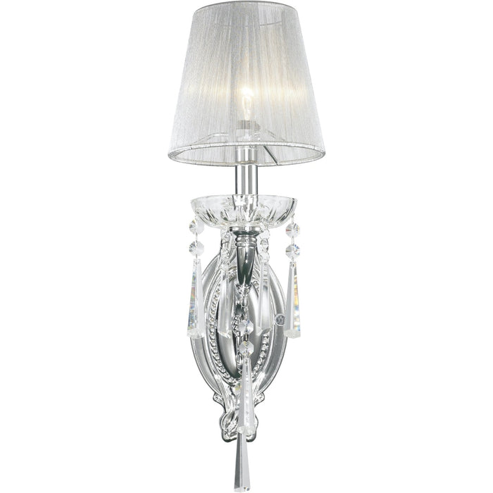Orleans Polished Chrome Clear Crystal 1 Light Wall Sconce - Wall Sconces