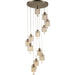 Papillon Matte Nickel Clear Glass 12 Light LED Pendant - Pendants