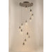 Papillon Matte Nickel Clear Glass 12 Light LED Pendant - Pendants
