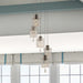 Papillon Matte Nickel Clear Glass 5 Light LED Pendant - Pendants