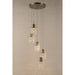 Papillon Matte Nickel Clear Glass 5 Light LED Pendant - Pendants