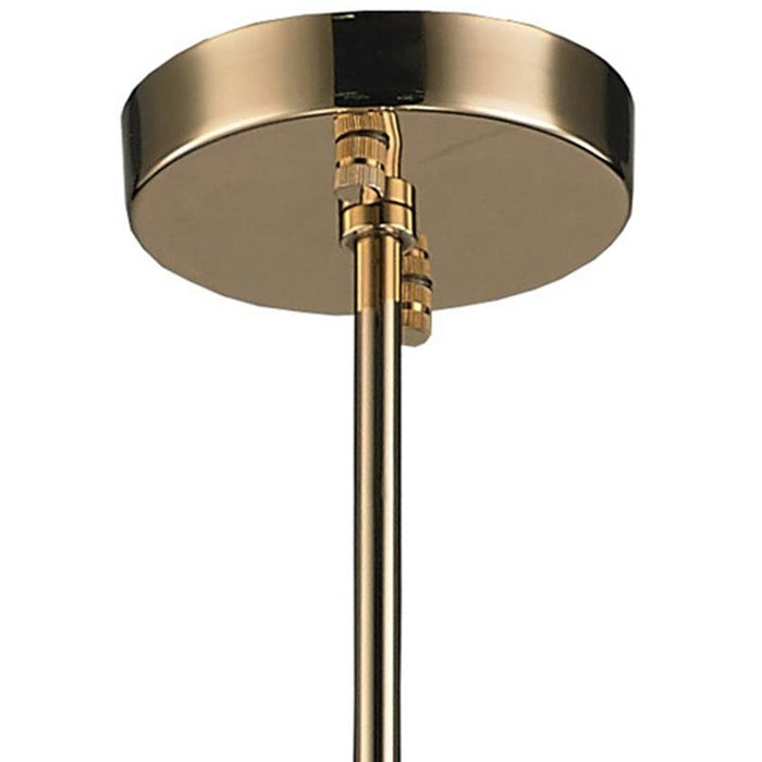 Paris Champagne Gold Clear Golden Teak Crystal 1 Light Pendant - Pendants