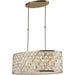 Paris Champagne Gold Clear Golden Teak Crystal 1 Light Pendant - Pendants