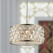 Paris Champagne Gold Clear Golden Teak Crystal 1 Light Pendant - Pendants