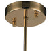 Paris Champagne Gold Clear Golden Teak Crystal 1 Light Pendant - Pendants
