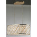 Paris Champagne Gold Clear Golden Teak Crystal 1 Light Pendant - Pendants