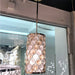 Paris Champagne Gold Clear Golden Teak Crystal 1 Light Pendant - Pendants