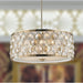 Paris Champagne Gold Clear Golden Teak Crystal 1 Light Pendant - Pendants