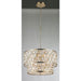 Paris Champagne Gold Clear Golden Teak Crystal 12 Light Pendant - Pendants