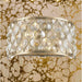 Paris Champagne Gold Clear Golden Teak Crystal 2 Light Wall Sconce - Wall Sconces