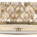 Paris Champagne Gold Clear Golden Teak Crystal 6 Light Flushmount - Flushmounts