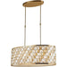 Paris Matte Gold Clear Golden Teak Crystal 1 Light Pendant - Pendants