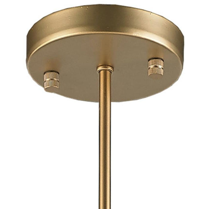 Paris Matte Gold Golden Teak Crystal 1 Light Pendant - Pendants