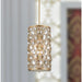 Paris Matte Gold Golden Teak Crystal 1 Light Pendant - Pendants