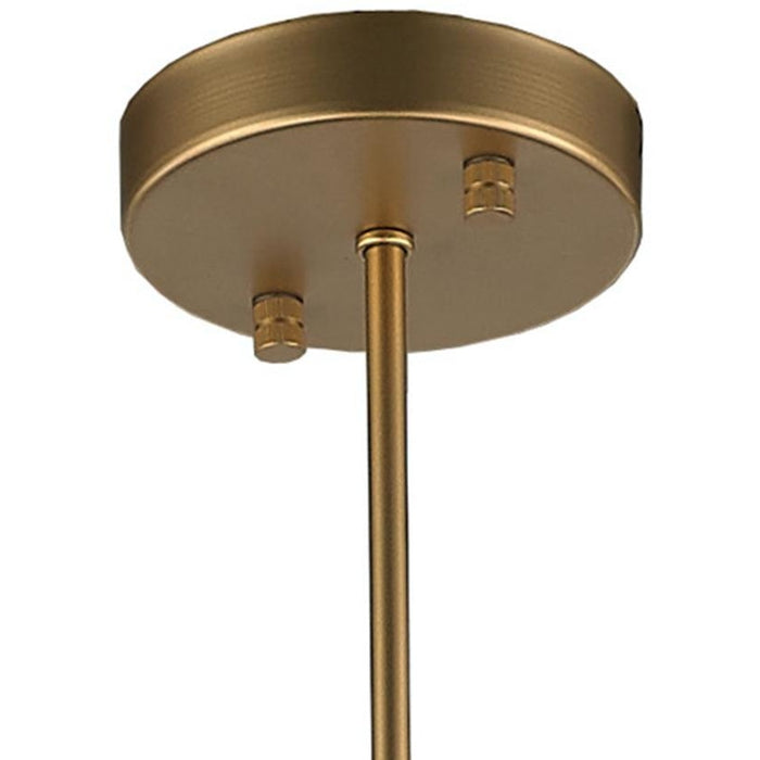 Paris Matte Gold Golden Teak Crystal 1 Light Pendant - Pendants
