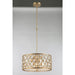 Paris Matte Gold Golden Teak Crystal 1 Light Pendant - Pendants