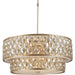 Paris Matte Gold Golden Teak Crystal 12 Light Pendant - Pendants