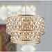 Paris Matte Gold Golden Teak Crystal 12 Light Pendant - Pendants