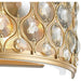 Paris Matte Gold Golden Teak Crystal 2 Light Wall Sconce - Wall Sconces