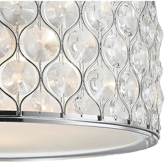 Paris Polished Chrome Clear Crystal 1 Light Pendant - Pendants