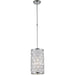 Paris Polished Chrome Clear Crystal 1 Light Pendant - Pendants