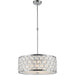 Paris Polished Chrome Clear Crystal 1 Light Pendant - Pendants