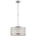 Paris Polished Chrome Clear Crystal 1 Light Pendant - Pendants