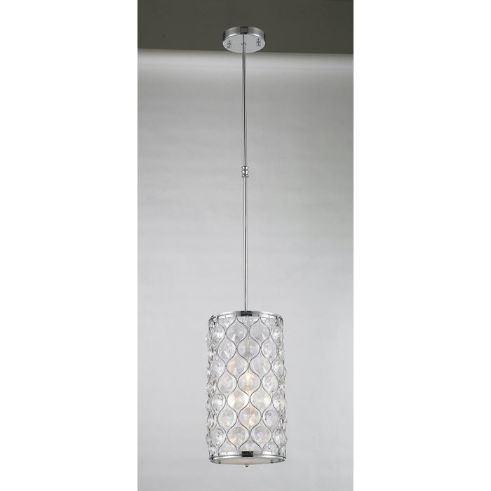 Paris Polished Chrome Clear Crystal 1 Light Pendant - Pendants
