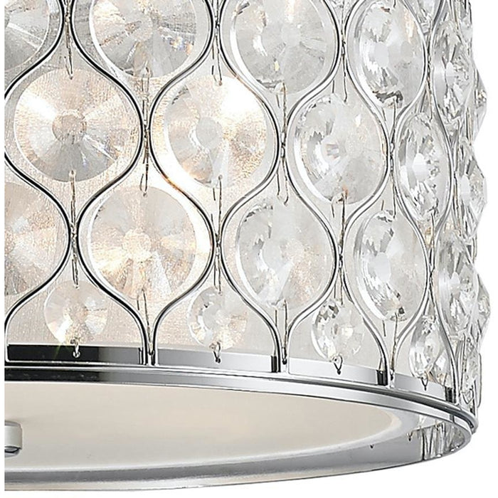 Paris Polished Chrome Clear Crystal 1 Light Pendant - Pendants