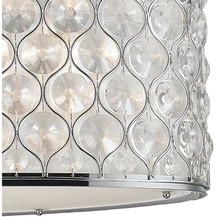 Paris Polished Chrome Clear Crystal 1 Light Pendant - Pendants