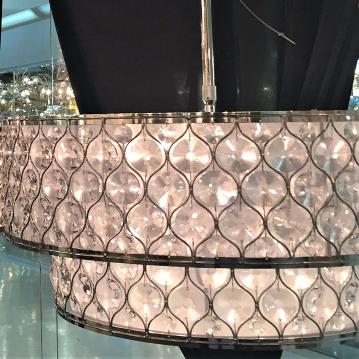 Paris Polished Chrome Clear Crystal 12 Light Pendant - Pendants