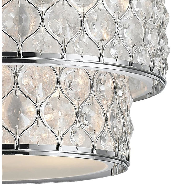 Paris Polished Chrome Clear Crystal 12 Light Pendant - Pendants