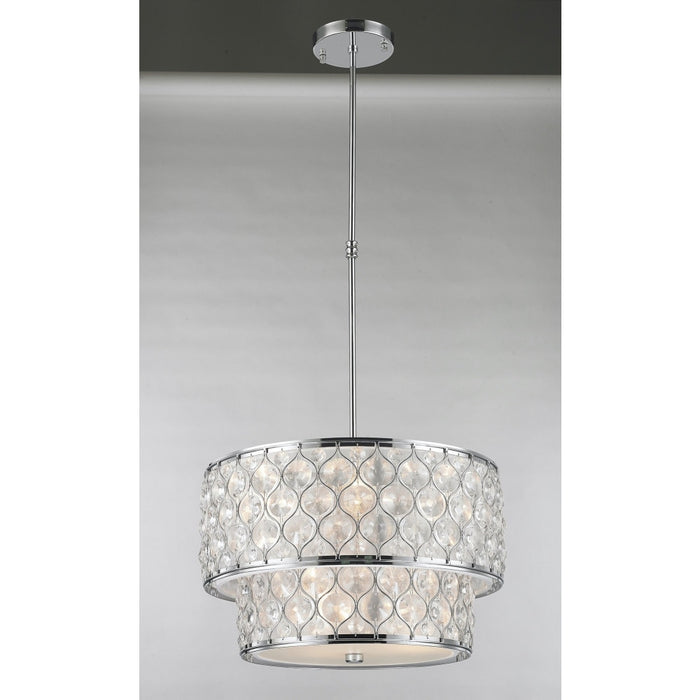 Paris Polished Chrome Clear Crystal 12 Light Pendant - Pendants
