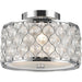 Paris Polished Chrome Clear Crystal 3 Light Flushmount - Flushmounts