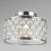 Paris Polished Chrome Clear Crystal 3 Light Flushmount - Flushmounts