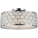 Paris Polished Chrome Clear Crystal 4 Light Flushmount - Flushmounts