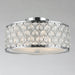 Paris Polished Chrome Clear Crystal 4 Light Flushmount - Flushmounts