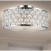 Paris Polished Chrome Clear Crystal 4 Light Flushmount - Flushmounts