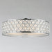 Paris Polished Chrome Clear Crystal 6 Light Flushmount - Flushmounts